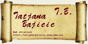 Tatjana Bajičić vizit kartica
